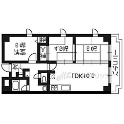 京阪本線 丹波橋駅 徒歩8分の賃貸マンション 3階3LDKの間取り