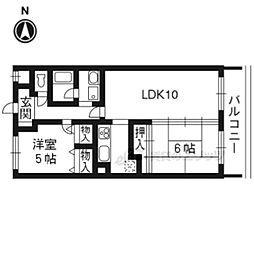 ＪＯ・ロワイヤル 1階2LDKの間取り