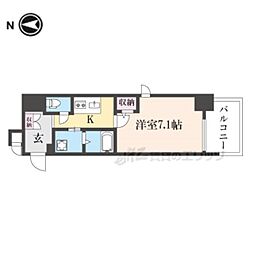 ＥｓＴＲＵＴＨ　ＫＹＯＴＯ 6階1Kの間取り