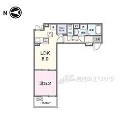 ＦｏｒｚａＤＫIII 1階1LDKの間取り