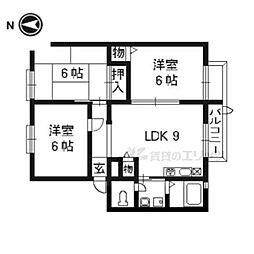 ミネアポリス 1階3LDKの間取り