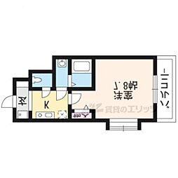 メゾン・アイリス 4階1Kの間取り