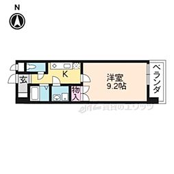 京阪本線 龍谷大前深草駅 徒歩6分の賃貸マンション 6階1Kの間取り