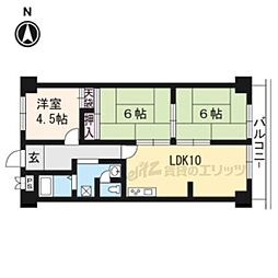 足立ハイツ竹田 7階3LDKの間取り