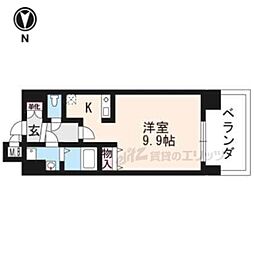 JR東海道・山陽本線 西大路駅 徒歩15分の賃貸マンション 11階ワンルームの間取り