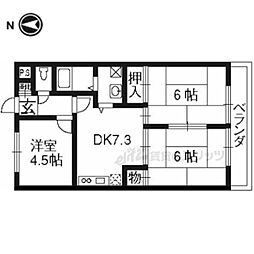 サン・フォーレスト 4階3LDKの間取り