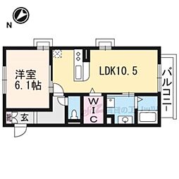 マジェスティツイン1 1LDKの間取図画像