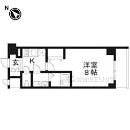 エスリード京都吉祥院 1Kの間取図画像
