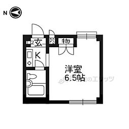 フレグランス桂 ワンルームの間取図画像