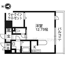 ジュノン ワンルームの間取図画像