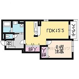 コスモス 1LDKの間取図画像