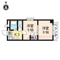プリマベーラ西京極 2Kの間取図画像