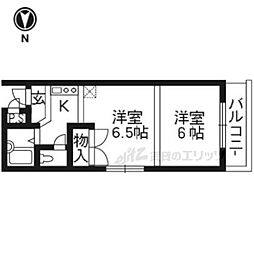 ティファニーハイツ 2Kの間取図画像