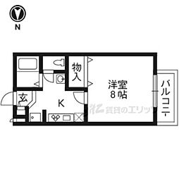 ウイルコート山崎 1Kの間取図画像