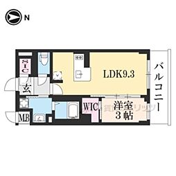 ソルテラス京都東寺HOMARE 1LDKの間取図画像