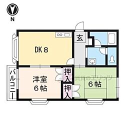 常葉木邸 2LDKの間取図画像