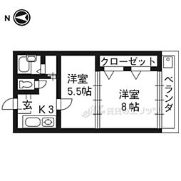 リ・ミラリオ 2Kの間取図画像