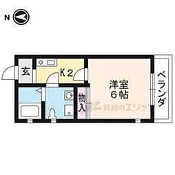 サイト京都西院 1Kの間取図画像