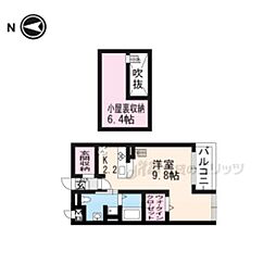 ラトゥール 1Kの間取図画像