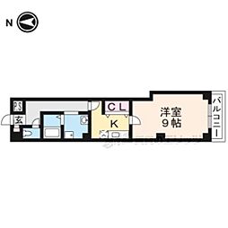 ソフィア円町 1Kの間取図画像