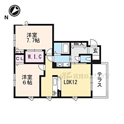 シャーメゾン山手井上1 3LDKの間取図画像