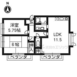 ラグナ・グリーン 2LDKの間取図画像