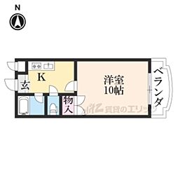 メゾン・シレーネ 1Kの間取図画像