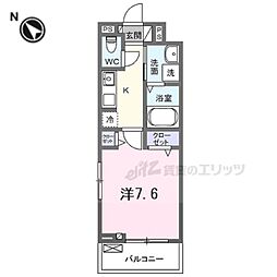 フリージア 2階1Kの間取り