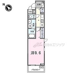近鉄京都線 向島駅 徒歩8分の賃貸アパート 3階1Kの間取り