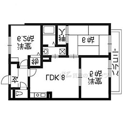 ＧＯＯＤＷＯＯＤ 1階3DKの間取り