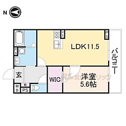 Ａｌｂｅｒｏ京都椥辻 3階1LDKの間取り