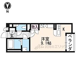 レオネクストファーストクラス 2階ワンルームの間取り