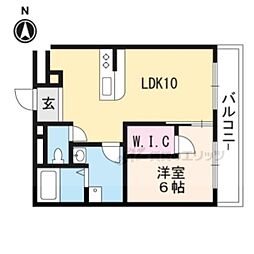 近鉄京都線 伏見駅 徒歩1分の賃貸マンション 4階1LDKの間取り