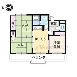 コ−ポ弘和 3階3DKの間取り