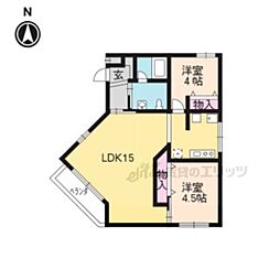 PARK HILLS OYAKE VILLA 3 3階2LDKの間取り