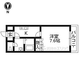 ＨＵＳ・ＲＥＩ 1階1Kの間取り