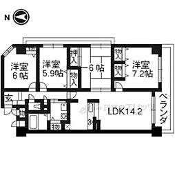 グランＫ’ｓ−ジオ 4階4LDKの間取り