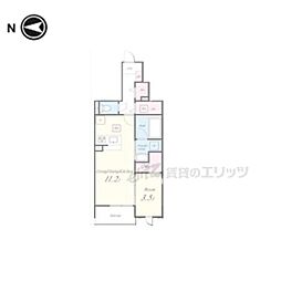 コティ　コルミオ 1階1LDKの間取り