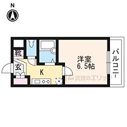 ネオレジデンス 4階1Kの間取り