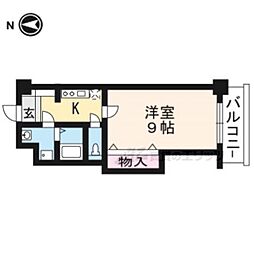 メゾン・グローリー 3階1Kの間取り