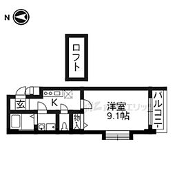 メゾン・リズミィ 1Kの間取図画像