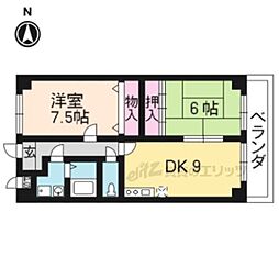 ピア・レジデンス羽束師 3LDKの間取図画像
