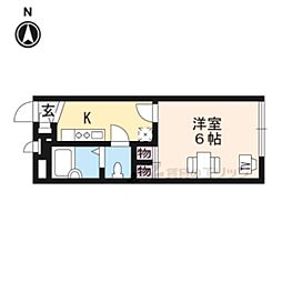 レオパレスサンメゾン 1Kの間取図画像