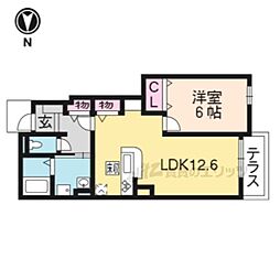 サンシャイン久世 1LDKの間取図画像