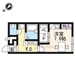 レオパレスHolly 1Kの間取図画像