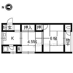 片山ハウス 2Kの間取図画像
