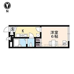 レオパレスサンメゾン 1Kの間取図画像