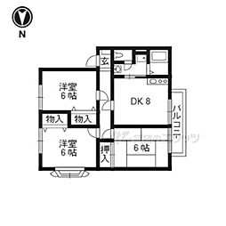 PAL21 3DKの間取図画像