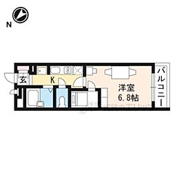 レオパレスSOARER2 1Kの間取図画像