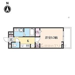 たばさはうすII 1Kの間取図画像